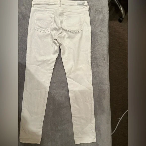 AG Adriano Goldschmied Prima Mid Rise Cigarette White Jeans Womens 28 R - Picture 2 of 9